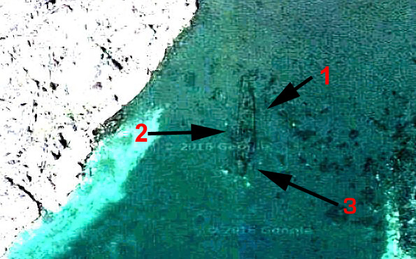 Crashed vessel Disko Island, possibly Viking